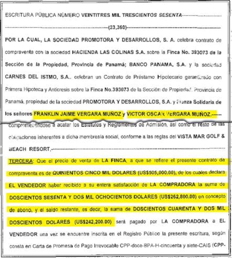 Franklin Vergara: tierras, ganado y playa