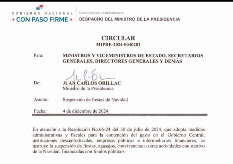 Suspenden las fiestas de Navidad en las instituciones estatales