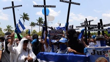 Policía dispersa con violencia protesta opositora tras procesión católica en Nicaragua