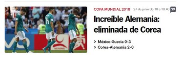 Sorpresiva eliminación de Alemania; la 'maldición del campeón'