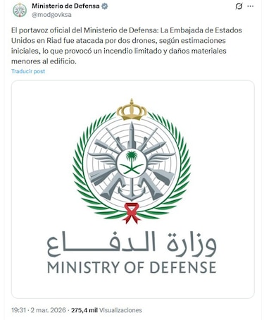 Arabia Saudí confirma un ataque con drones contra la embajada de EU en Riad