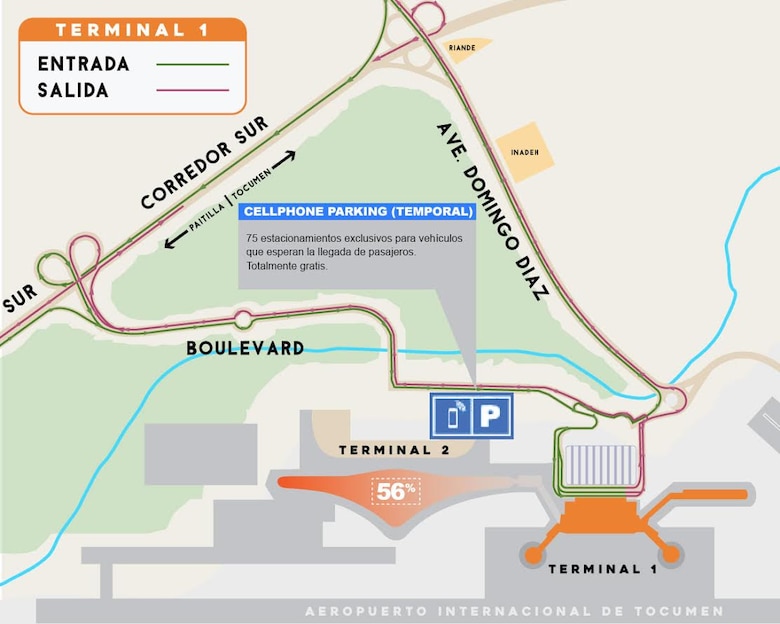 Aeropuerto de Tocumen inaugura estacionamiento gratis y nuevo acceso a través del corredor Sur