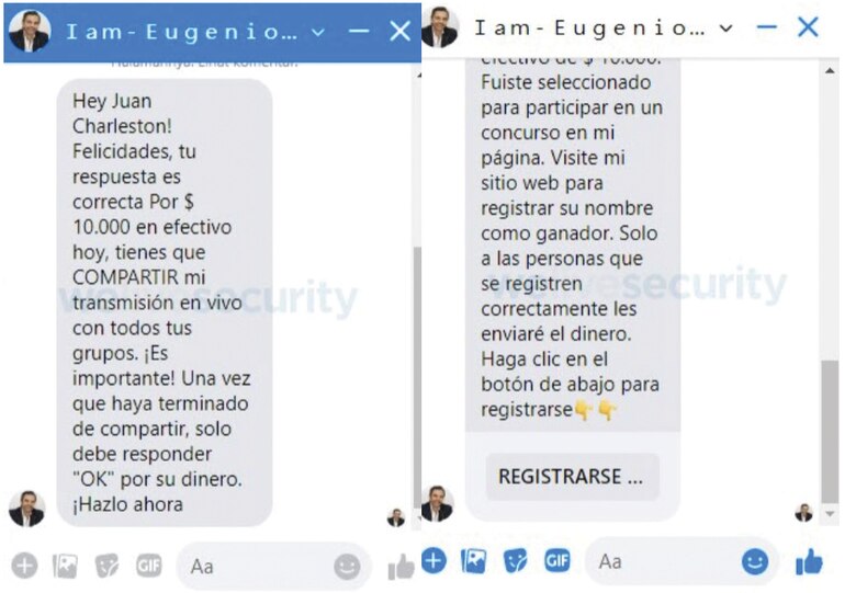 Usan Facebook Live de famosos para estafas