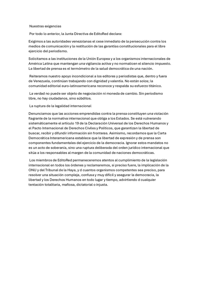 Asociación de editores exige a Venezuela el cese de la persecución contra la prensa