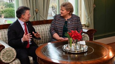 Política y música para Juan Manuel Santos en Oslo después del Nobel de la paz