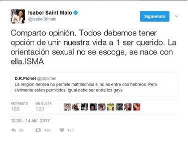 Vicepresidenta Isabel de Saint Malo de Alvarado se pronuncia a favor de uniones de parejas del mismo sexo