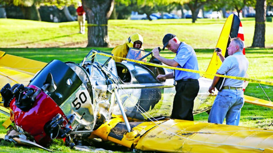 Hubo falla de motor en avión de Harrison Ford