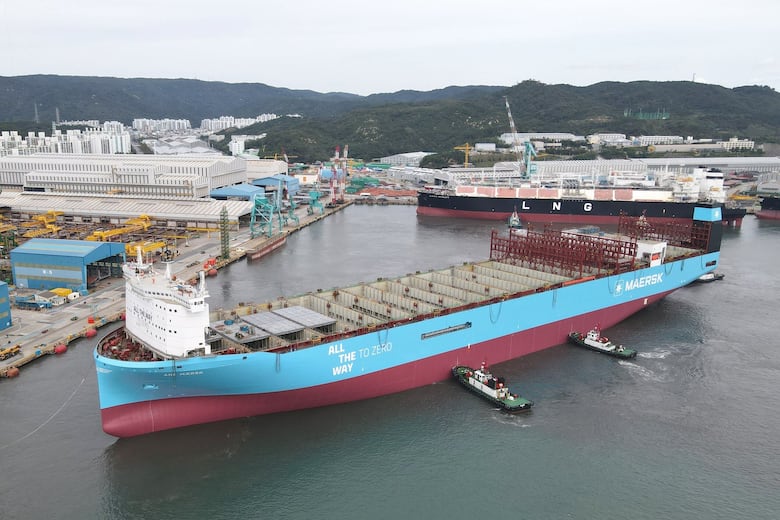 Naviera Maersk impulsa la descarbonización con nuevos buques propulsados con metanol