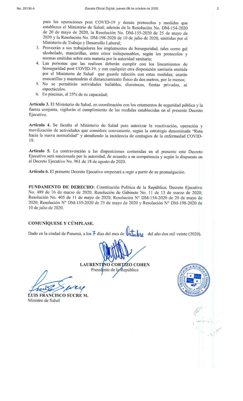 Cines, teatros, casinos y piscinas, entre las actividades avaladas a partir del 12 de octubre; las playas seguirán cerradas