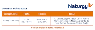 Trabajos de mantenimiento en la red eléctrica del 18 al 24 de noviembre de 2024