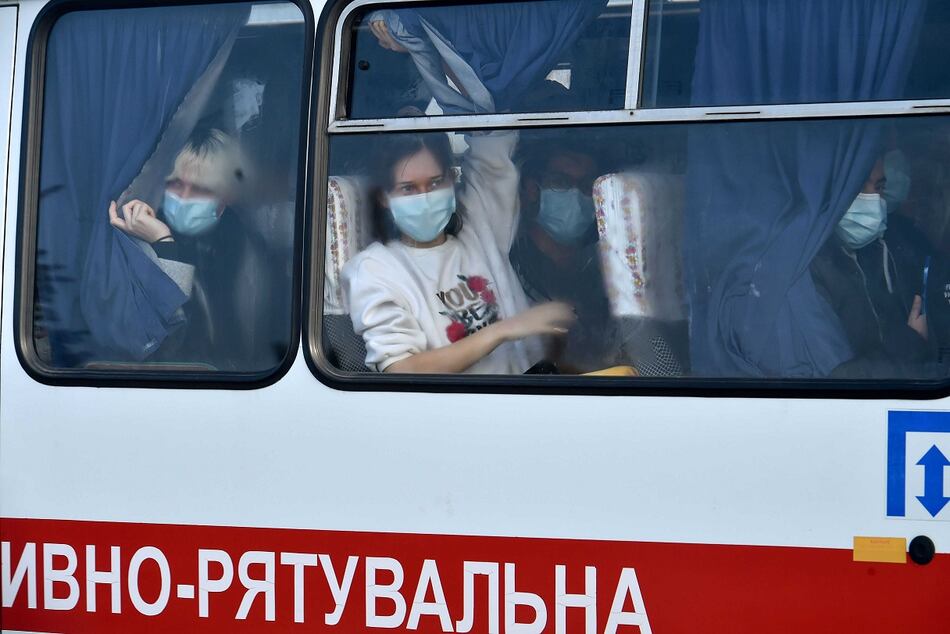 Protestas en Ucrania por la llegada de los evacuados de China por el nuevo coronavirus