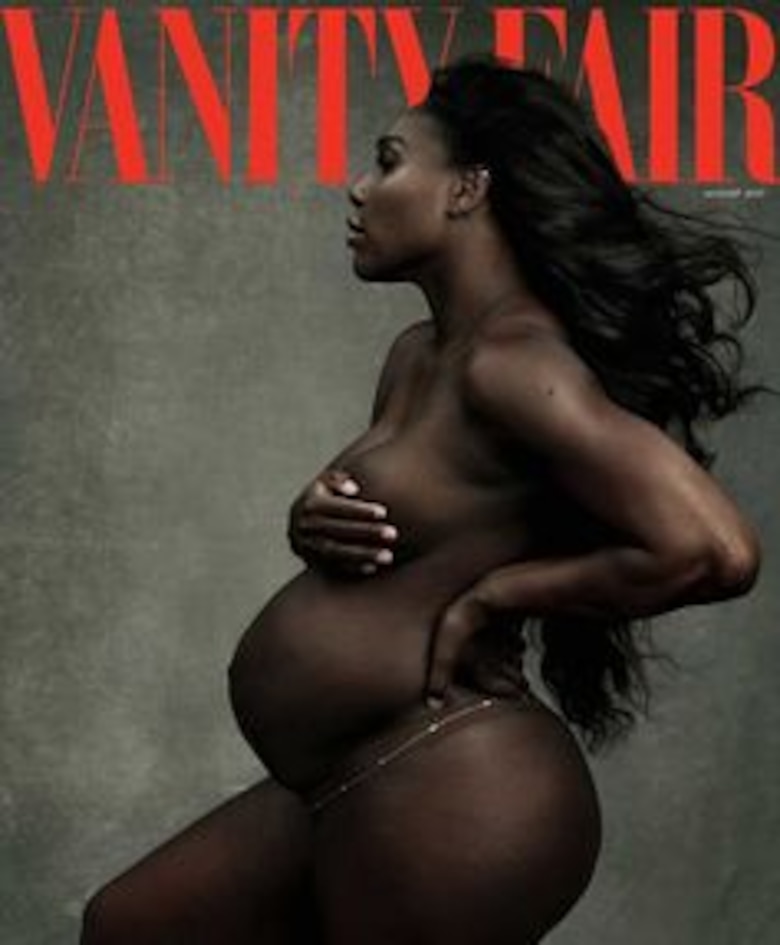 Serena Williams posa embarazada y desnuda para revista