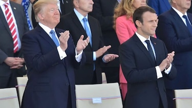 Macron sella su amistad con Trump en el día de la fiesta nacional francesa