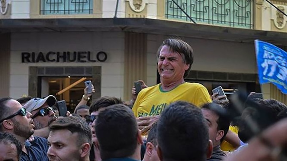 Apuñalan a Jair Bolsonaro, candidato presidencial de Brasil