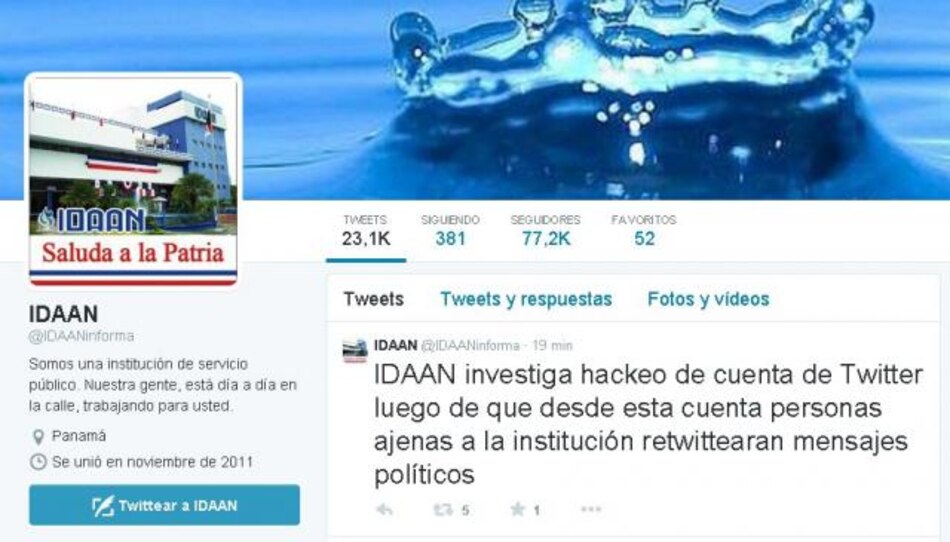 Idaan denuncia 'hackeo' de su cuenta de Twitter