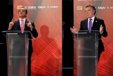 Acalorado debate de candidatos en Colombia a seis días de elecciones