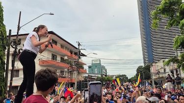 María Corina Machado se reencuentra con la comunidad venezolana en Panamá