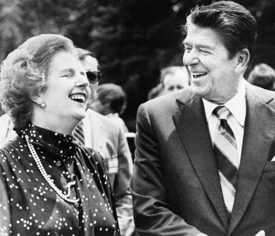 Margaret Thatcher conserva unos dibujos hechos por Ronald Reagan
