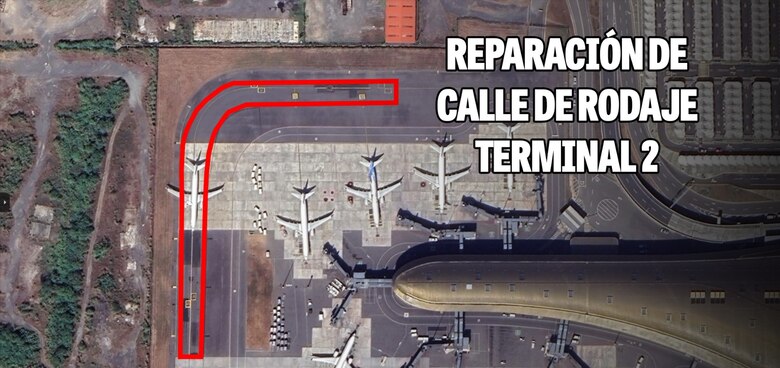 Esta es la zona que está en reparación en la T2 del Aeropuerto de Tocumen