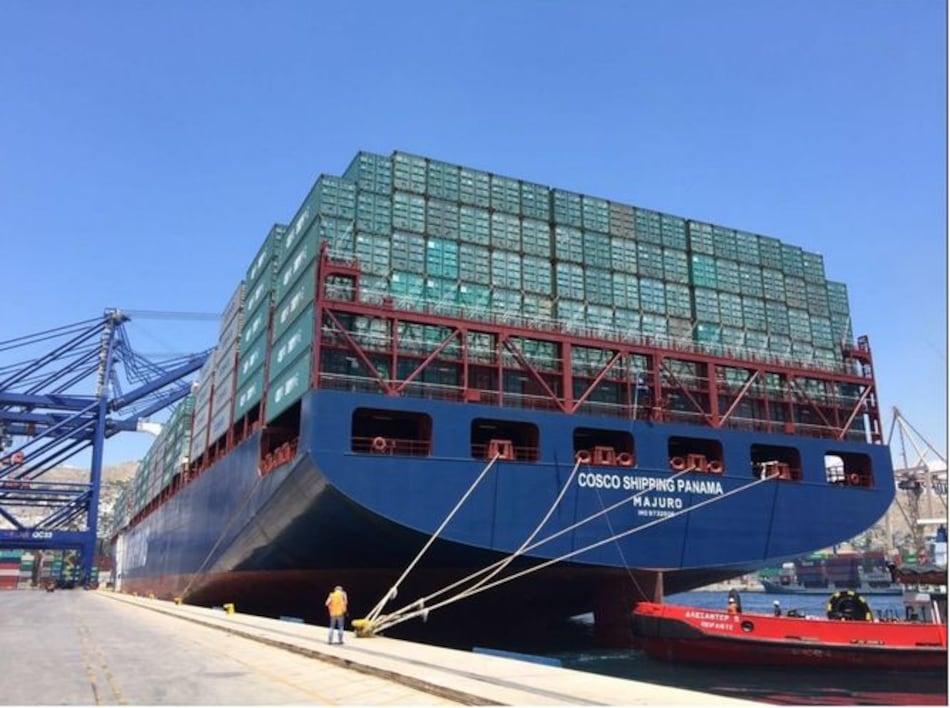 Zarpa el buque Cosco Shipping Panama hacia el Canal ampliado