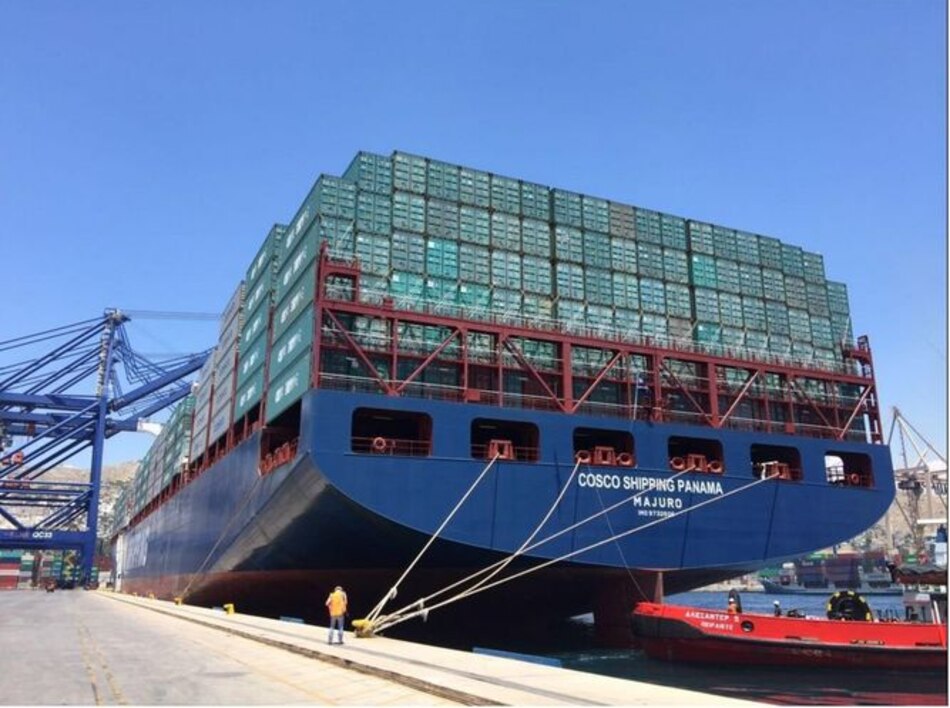 Zarpa el buque Cosco Shipping Panama hacia el Canal ampliado