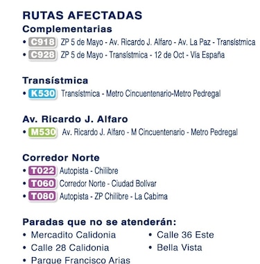 Conozca los desvíos en las rutas de Mi Bus por el desfile de bandas de la Lotería este domingo 20 de octubre