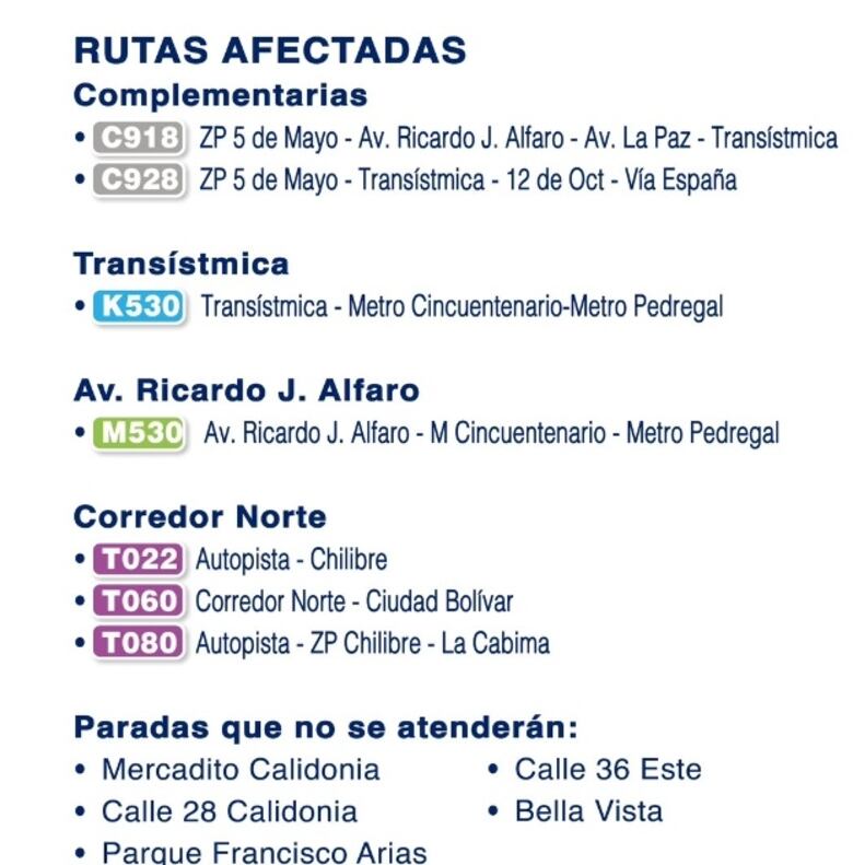 Conozca los desvíos en las rutas de Mi Bus por el desfile de bandas de la Lotería este domingo 20 de octubre