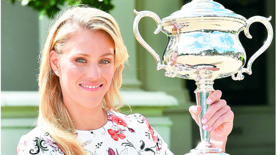 Kerber celebra su victoria en Australia