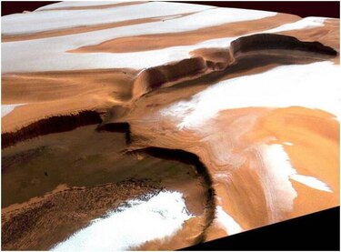 Mars Express encuentra ‘una ventana al pasado’ de Marte en un cráter helado