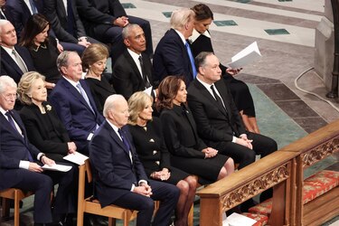 Biden, Trump, Harris y Obama, entre los asistentes al funeral de Estado de Jimmy Carter