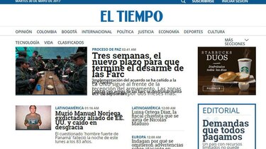 El deceso de Noriega en los medios digitales