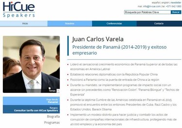 Varela se incorpora a un grupo de expresidentes conferencistas