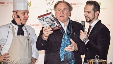 Gérard Depardieu lanza su gama de productos alimenticios en Rusia