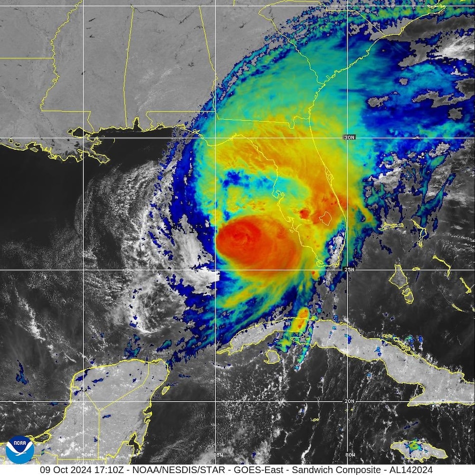 Milton sigue perdiendo intensidad y baja a categoría 3 mientras se aproxima a Florida