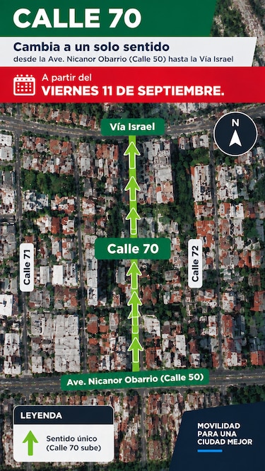 ATTT cambia el sentido de las calles 70 y 71 en San Francisco desde esta semana