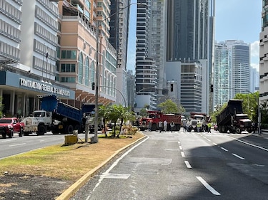 Conductores de camiones cerraron temporalmente la avenida Balboa