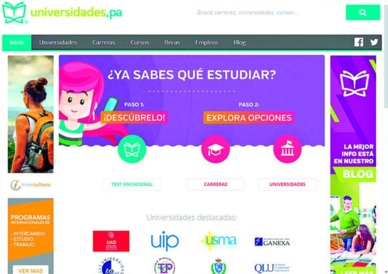 Un portal que orienta sobre la elección de carrera