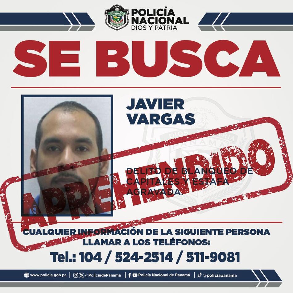Javier Vargas, panameño detenido en Colombia, enfrenta más de 150 denuncias por estafa