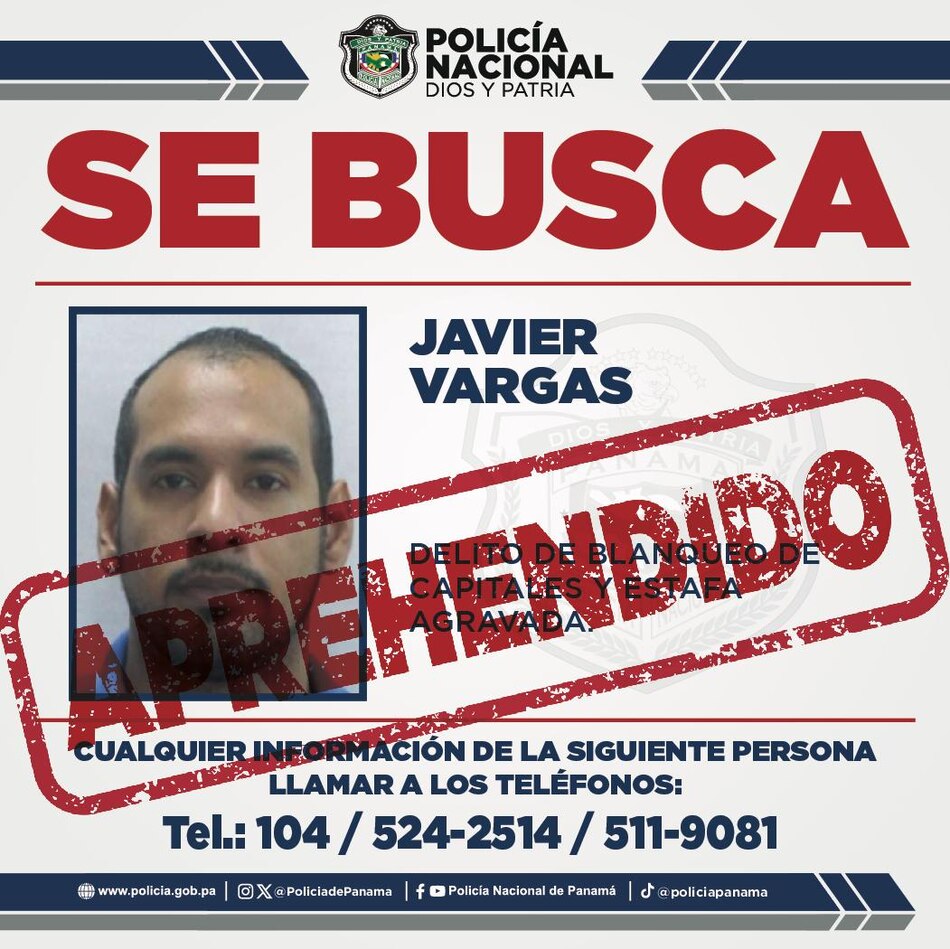 Javier Vargas, panameño detenido en Colombia, enfrenta más de 150 denuncias por estafa
