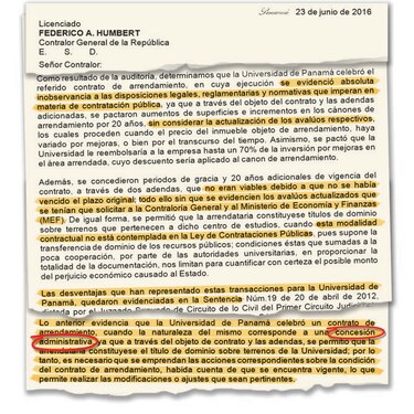 Alquiler de fincas perjudicó a la Universidad de Panamá, señala auditoría de Contraloría