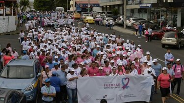 Miles de personas participan en caminata contra el cáncer