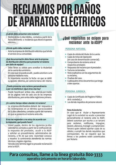 Publican requisitos para reclamar por artefactos dañados en cortes eléctricos