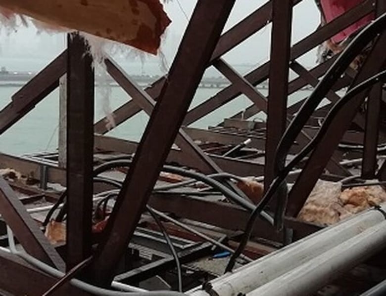 Fuertes lluvias y vientos causan caída de árboles y voladura de techo en la Cancillería