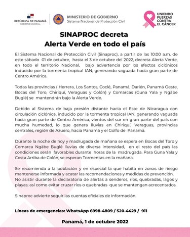 Alerta por efectos ciclónicos de la tormenta Ian: unas 150 casas inundadas, ríos desbordados y caídas de árboles