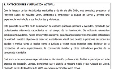 Alcaldía de David cancela contrato directo de $300 mil para alumbrado navideño y convoca a licitación