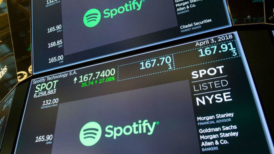Spotify es valorada en $29 mil 500 millones al debutar en Wall Street