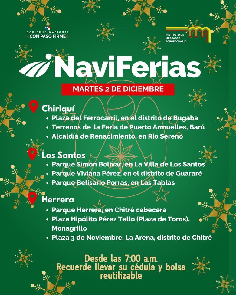 Bolsas navideñas del IMA: estos son los puntos de venta del 2 al 6 de diciembre