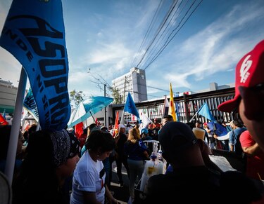 Con la muerte como símbolo, el Suntracs y otros grupos protestan contra las reformas a la CSS