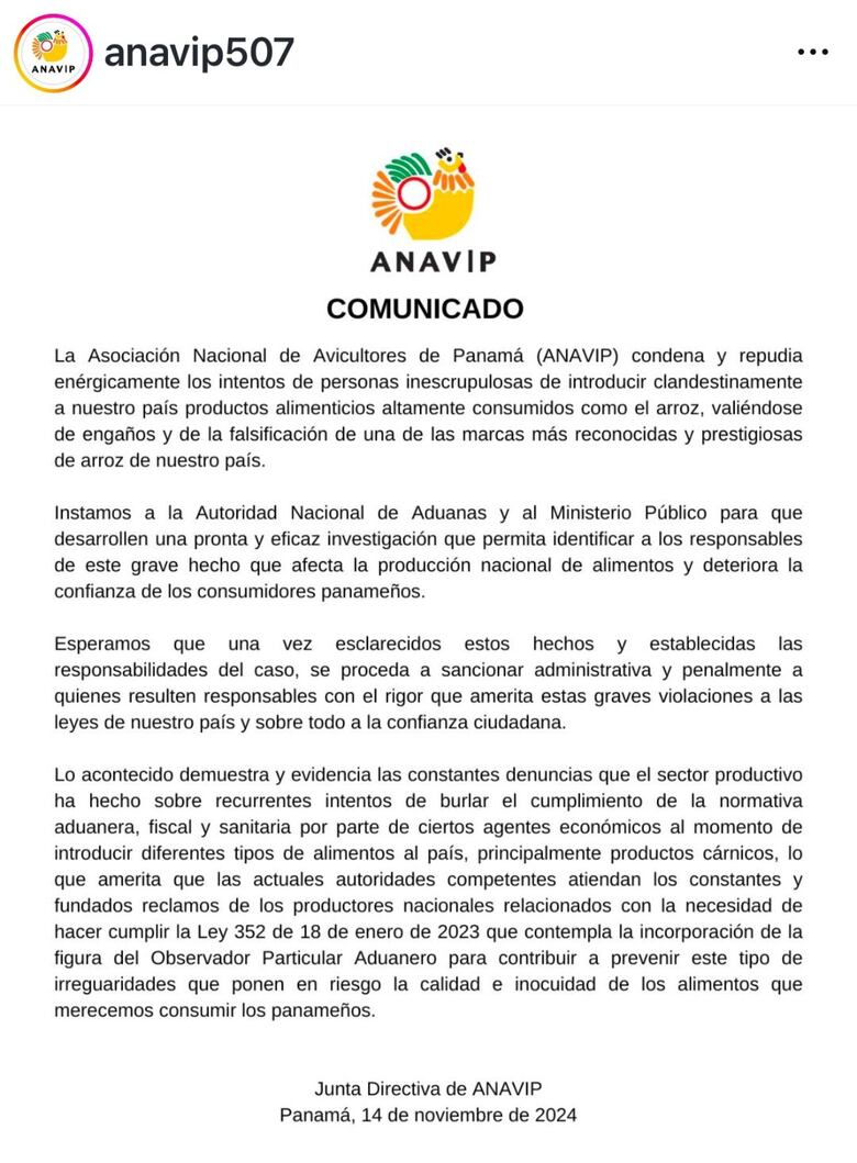 Aduanas retuvo 10,600 libras de arroz chino etiquetado como marca nacional