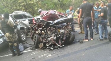 Siete heridos deja colisión vehicular múltiple en Loma Cová